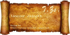 Tenczer Zsinett névjegykártya